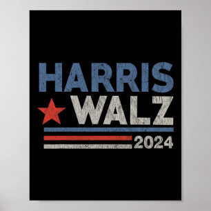 Póster Vals 2024 Elecciones Kamala Harris Tim Waltz