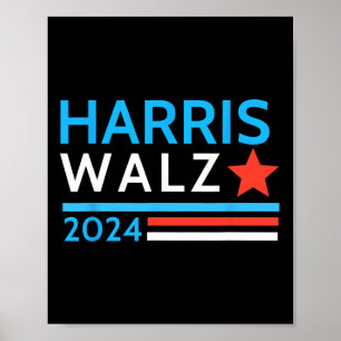 Póster Vals 2024 Elecciones Kamala Harris Tim Waltz 2024