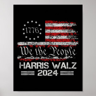 Póster Vals 2024 Elecciones Kamala Harris Tim Waltz 2024