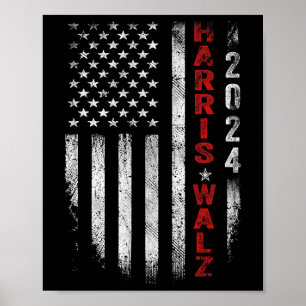 Póster Vals 2024 Elecciones Kamala Harris Tim Waltz 2024