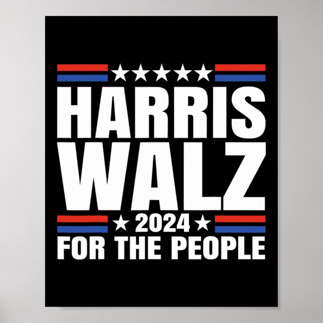 Póster Vals 2024 Para La Gente Kamala Harris Tim Waltz (Frente)