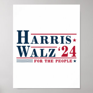 Póster Vals 2024 Para La Gente Kamala Harris Tim Waltz