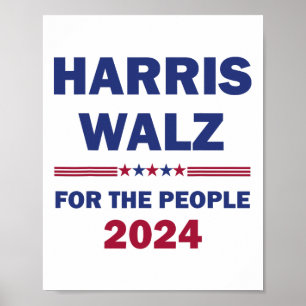 Póster Vals 2024 Para La Gente Kamala Harris Tim Waltz