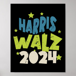 Póster Vals de Harris 2024 Con Estrellas