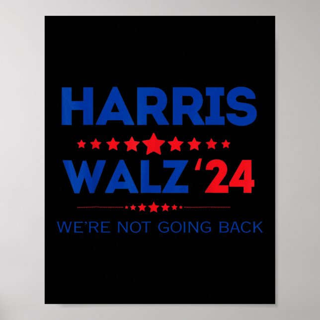 Póster Vals No Vamos A Regresar Kamala Harris 2024 (Frente)