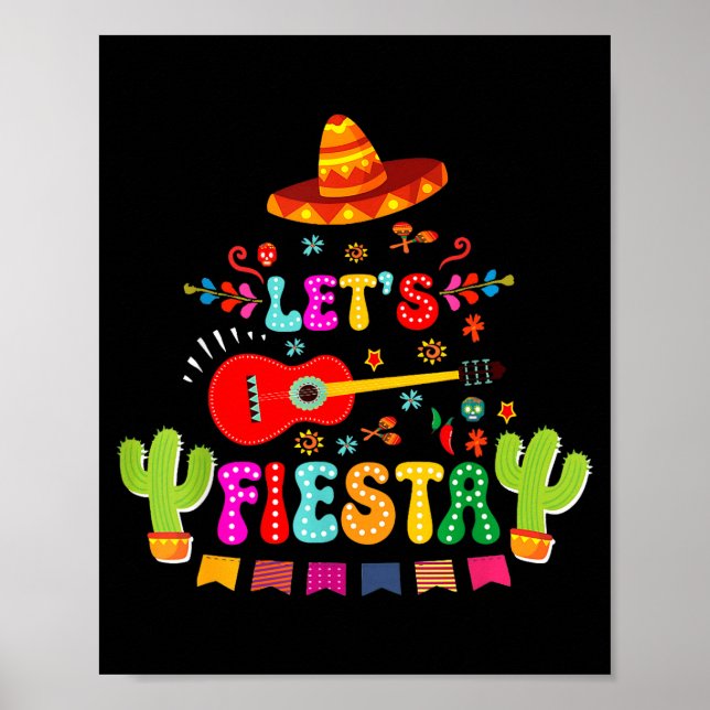 Póster Vámonos de fiesta cinco de mayo divertida fiesta m (Frente)
