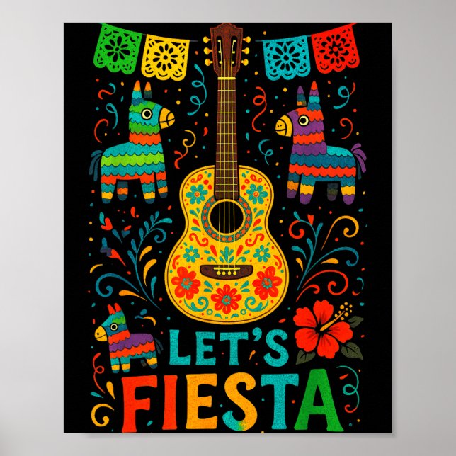 Póster Vámonos de fiesta - fiesta mexicana cinco de mayo  (Frente)