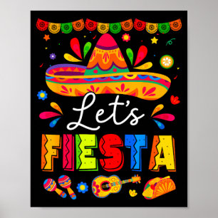 Póster Vámonos fiesta mexicana fiesta equipo cinco de