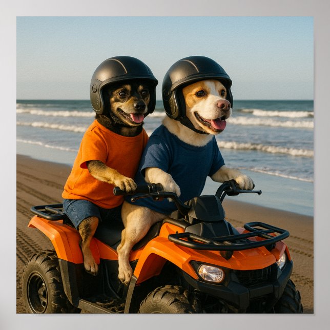 Póster "Vamos a andar en cuatrimoto" (Frente)