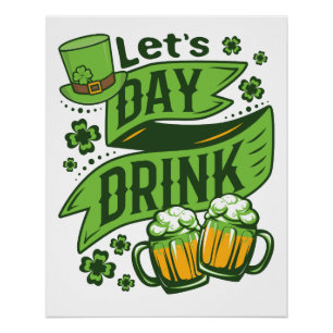 Póster Vamos a beber el día de San Patricio