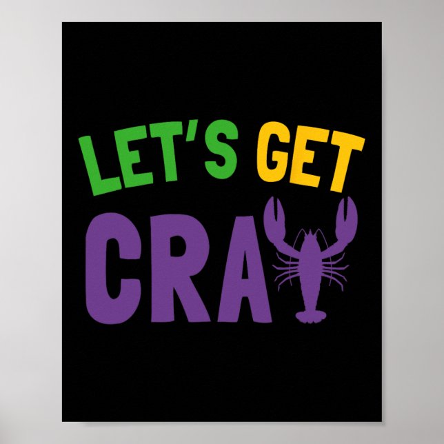 Póster Vamos a buscar a Cray Mardi Gras (Frente)