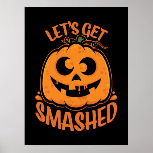 Póster Vamos a destrozar el tipsy halloween Jack-O’-Lante