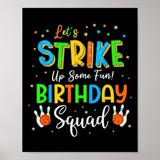Póster ¡Vamos a Divertirnos! Cumpleaños Squad Crew Bowl (Frente)