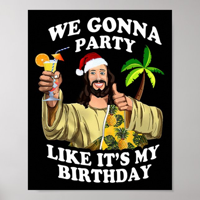 Póster Vamos a festejar como la Navidad de cumpleaños de  (Frente)