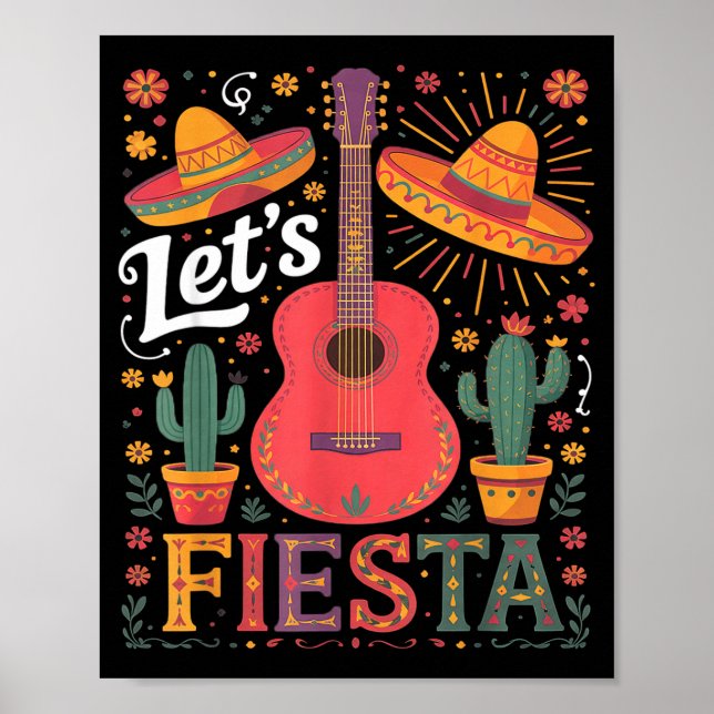 Póster Vamos a fiesta cinco de mayo fiesta squad mexicano (Frente)