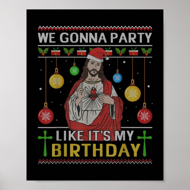 Póster Vamos a Fiesta como si fuera mi cumpleaños Jesús S (Frente)