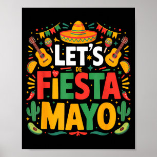 Póster Vamos a fiesta fiesta mexicana 5 de mayo divertido