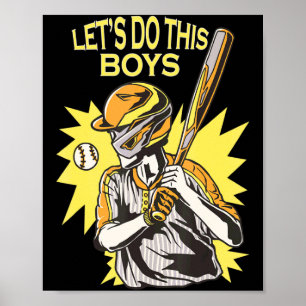 Póster Vamos a Hacer Esto Chicos Béisbol Jugador Deporte