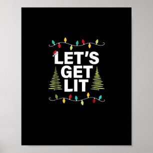 Póster Vamos a hacer que Navidades divertidos tomen luces