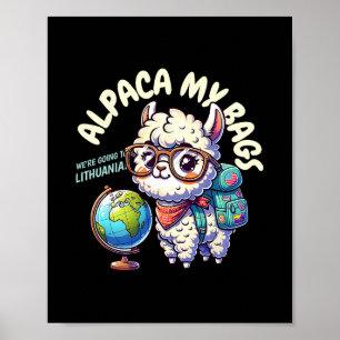 Póster ¡Vamos a Lituania! Divertido Vilnius coincidente