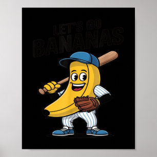 Póster Vamos a los plátanos, un regalo bananero gracioso