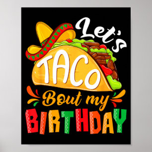 Póster Vamos a taco bout cumpleaños divertido fiesta mexi