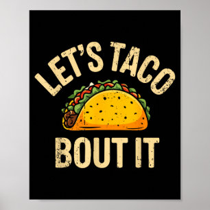 Póster Vamos a taco hablar de divertido taco cinco de may