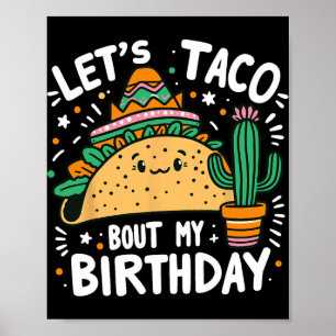 Póster Vamos a Tacoblar Mi Cumpleaños Fiesta Mexicana de