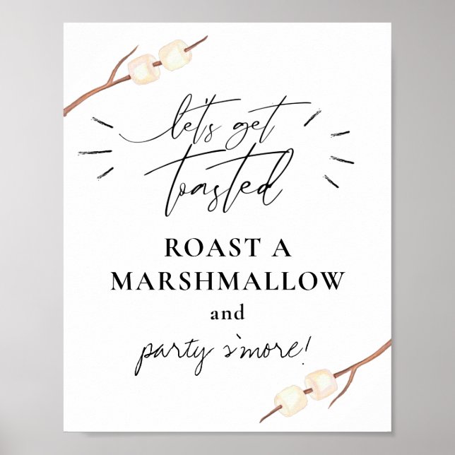Póster Vamos a tostar S'more Marshmallow (Frente)