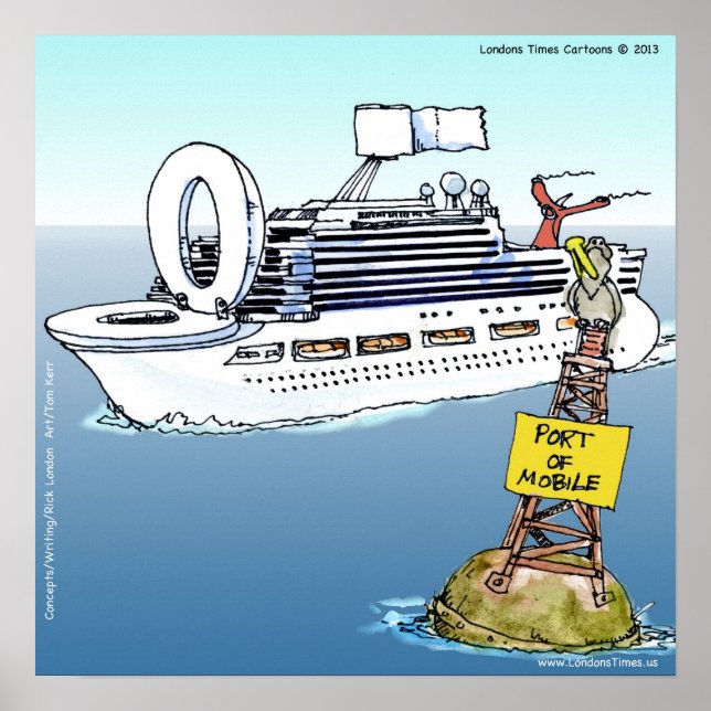 Póster Vamos a un Poster divertido de cruceros (Frente)