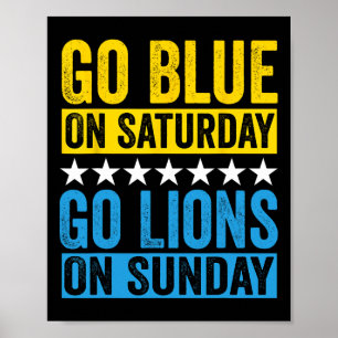 Póster Vamos Azul El Sábado Vamos Leones El Domingo Fa De