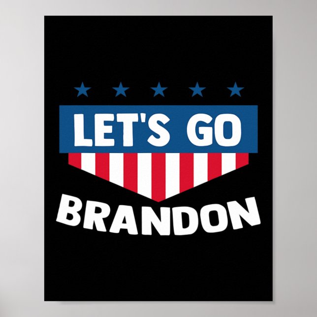 Póster Vamos Brandon Tee Gracioso Trendy Sarcastic Let#39 (Frente)