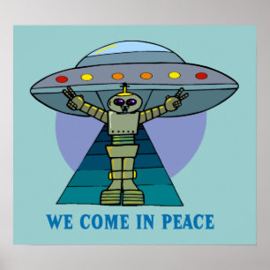 PÓSTER VAMOS EN PAZ POSTER DE ROBOT