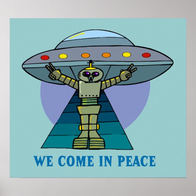PÓSTER VAMOS EN PAZ POSTER DE ROBOT (Frente)
