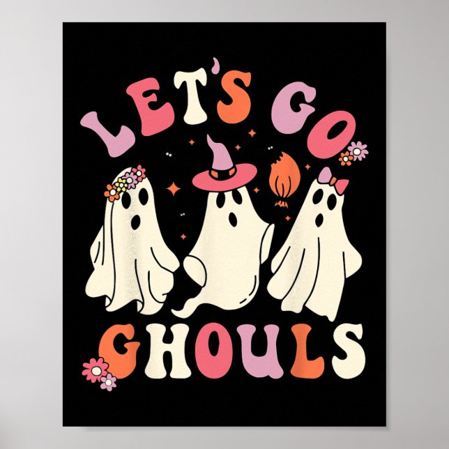 Póster Vamos Ghouls Famoso Fantasma Halloween para G (Frente)