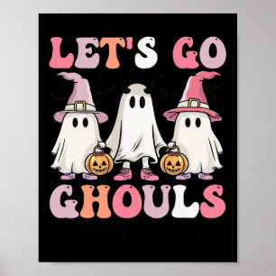 Póster Vamos Ghouls Halloween Traje de traje de fantasmas