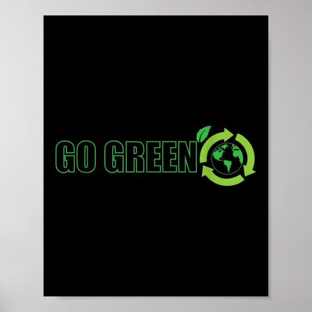 Póster Vamos Green Environmental Protection Nature Planet (Frente)