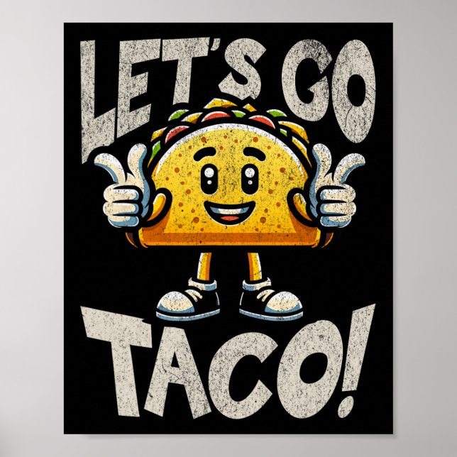 Póster Vamos Mascota de Taco - Tarifa de Taco Patriótico  (Frente)