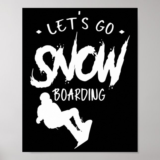 Póster Vamos Snowboard Snowboard Snowboard (Frente)