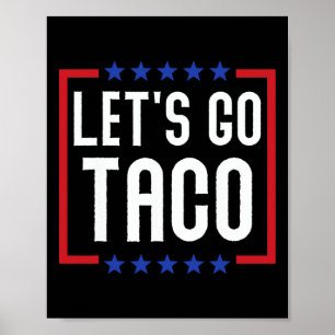 Póster Vamos Taco Divertido Usa Patriótico Amante De Taco
