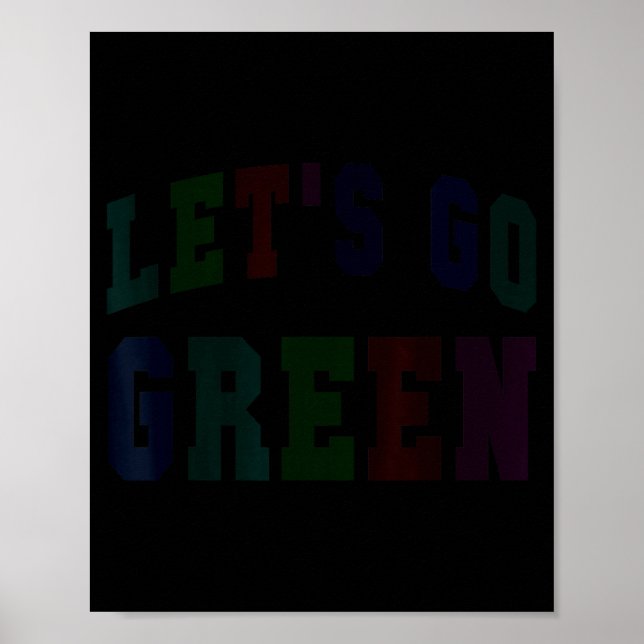 Póster Vamos verde semana del espíritu escolar equipo gue (Frente)