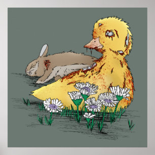 Póster Vampire-Zombie Easter Duckling