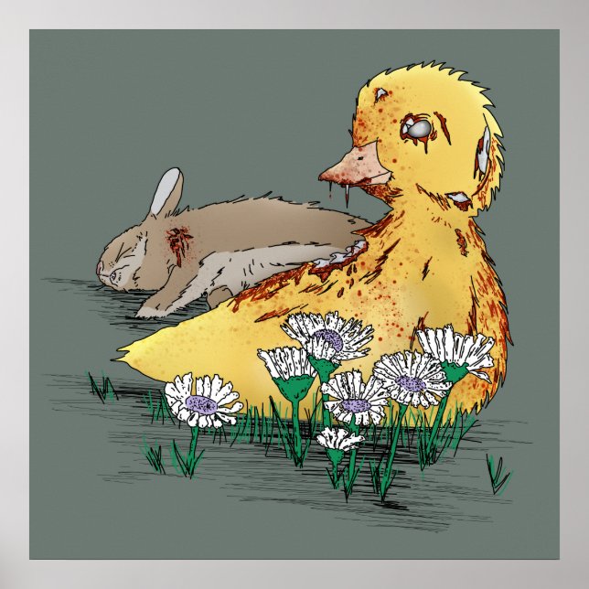 Póster Vampire-Zombie Easter Duckling (Frente)