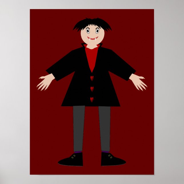Póster Vampiro de Cute Halloween (Frente)