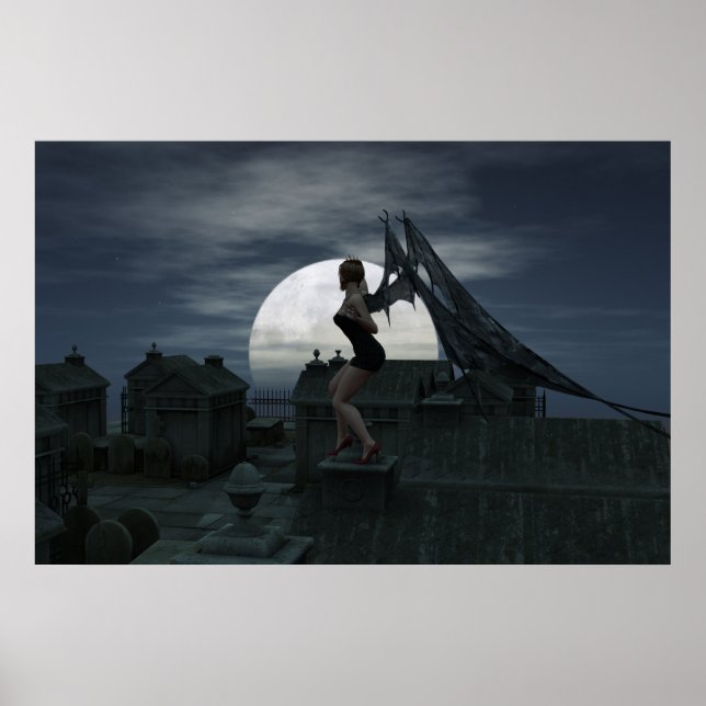 Póster Vampiro: Luna llena de pie (Frente)