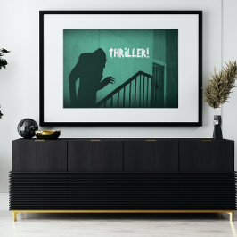 Póster Vampiro Nosferatu Terror Verde Thriller