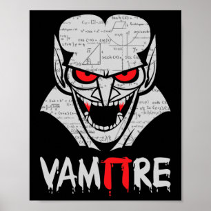 Póster Vampiro Pi Halloween Disstume divertida ciencia ma
