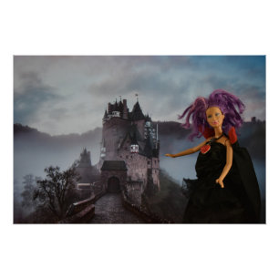 Póster Vampiro saliendo de su castillo