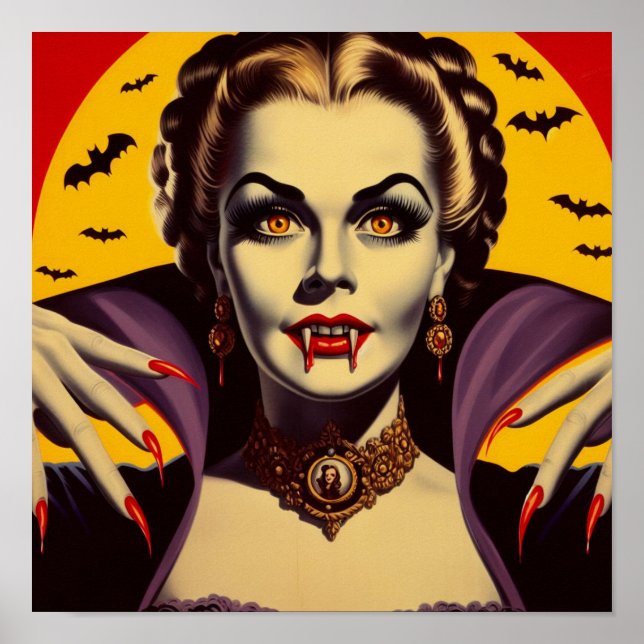 Póster Vampiro vintage (Frente)