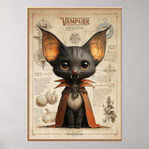 Póster Vampurr: Criatura de Gato Vampiro